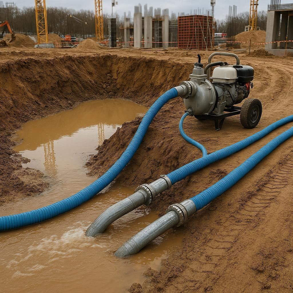 Водопонижение и осушение котлована в Угольной Гаване